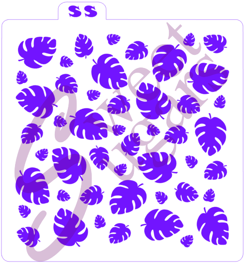 Tropical Monstera Leaf Stencil - Traditional or Silkscreen image 0