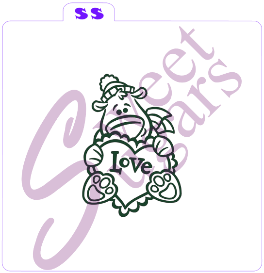 Valentine Polar Bear PYO Silkscreen Stencil image 0