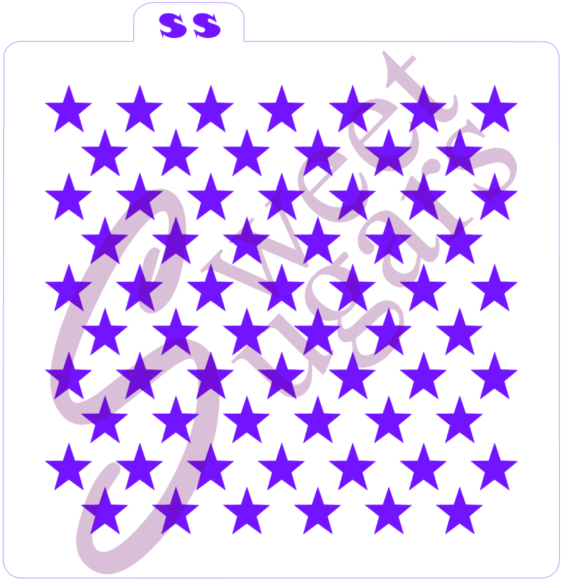 Stars Stencil - Large 1/2", Offset, Traditional or Silkscreen image 0