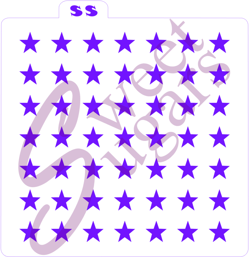 Stars Stencil - Large 1/2", Straight, Traditional or Silkscreen image 0